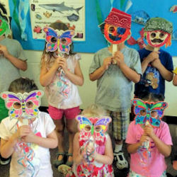 Parkside preschool students celebrating Mardi Gras