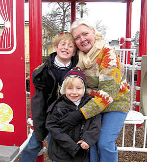 Parkside Preschool director shown with school alumni